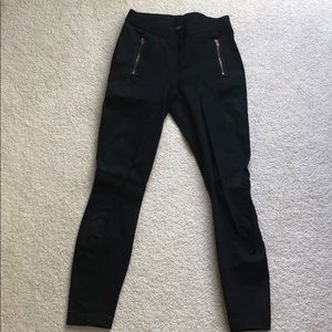 J. Crew Black Paneled Pixie Pant With Zip Pockets